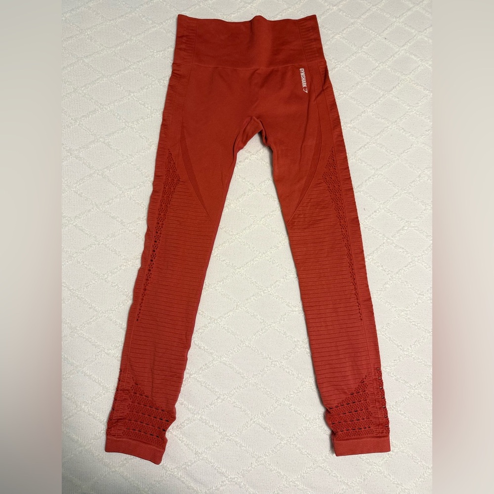 GYMSHARK Women's Vital Seamless 2.0 Leggings Wine Merlot Yoga Workout Medium